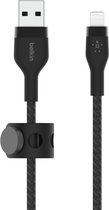Belkin BOOST CHARGE™ braided  USB-A naar iPhone Lightning - 2m - Zwart