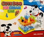 Speelfiguur - ijsco -hond - met licht en muziek | cute dog - ice cream- car - cadeautip
