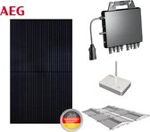 Pakket 4 stuks AEG 330wp Glas/Glas - APSystems QS1 micro omvormer - Plat dak - Oost/West