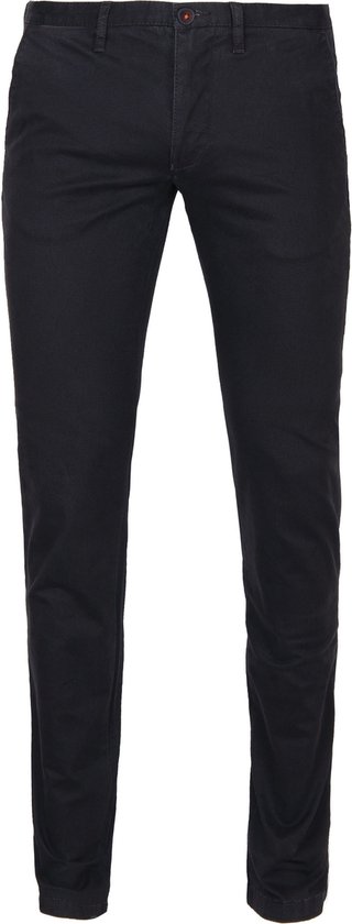 Suitable - Chino Sartre Donkerblauw - Slim-fit - Chino Heren