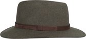 Hatland - Wollen hoed voor heren - Toronto - Groen - maat XL (61CM)