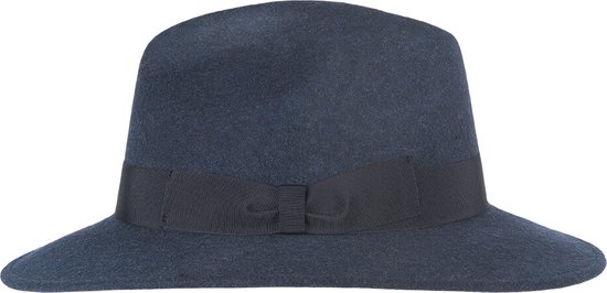Hatland - Wollen hoed voor dames - Ylse - Donkerblauw - maat L (59CM) | bol