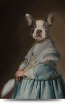 Maison de France - Canvas Hondenportret bulldog dame - canvas - 120 x 180 cm