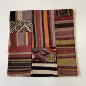Kussen - kelim kussen – 40 x 40 cm - Kelim gemaakt kussen - 100 % Wol - handgeweven kelim kussen- Turkse kussen