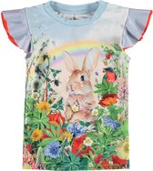 Molo - UV-zwemshirt met korte flutter mouwen voor kinderen - Neona - AOP - Bunny Cuteness - maat 86-92cm