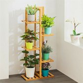 Flanner® Plantenstandaard - Plantentafel - Cadeau - Plantenrek - Decoratie - Etagere - Bamboe - 3.43 KG