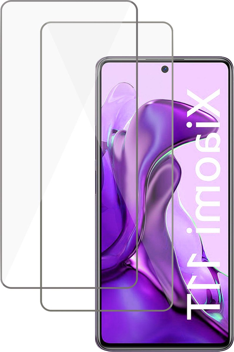Geschikt voor Xiaomi Mi 11T Screenprotector Glas - Beschermglas Screen Protector - 2x