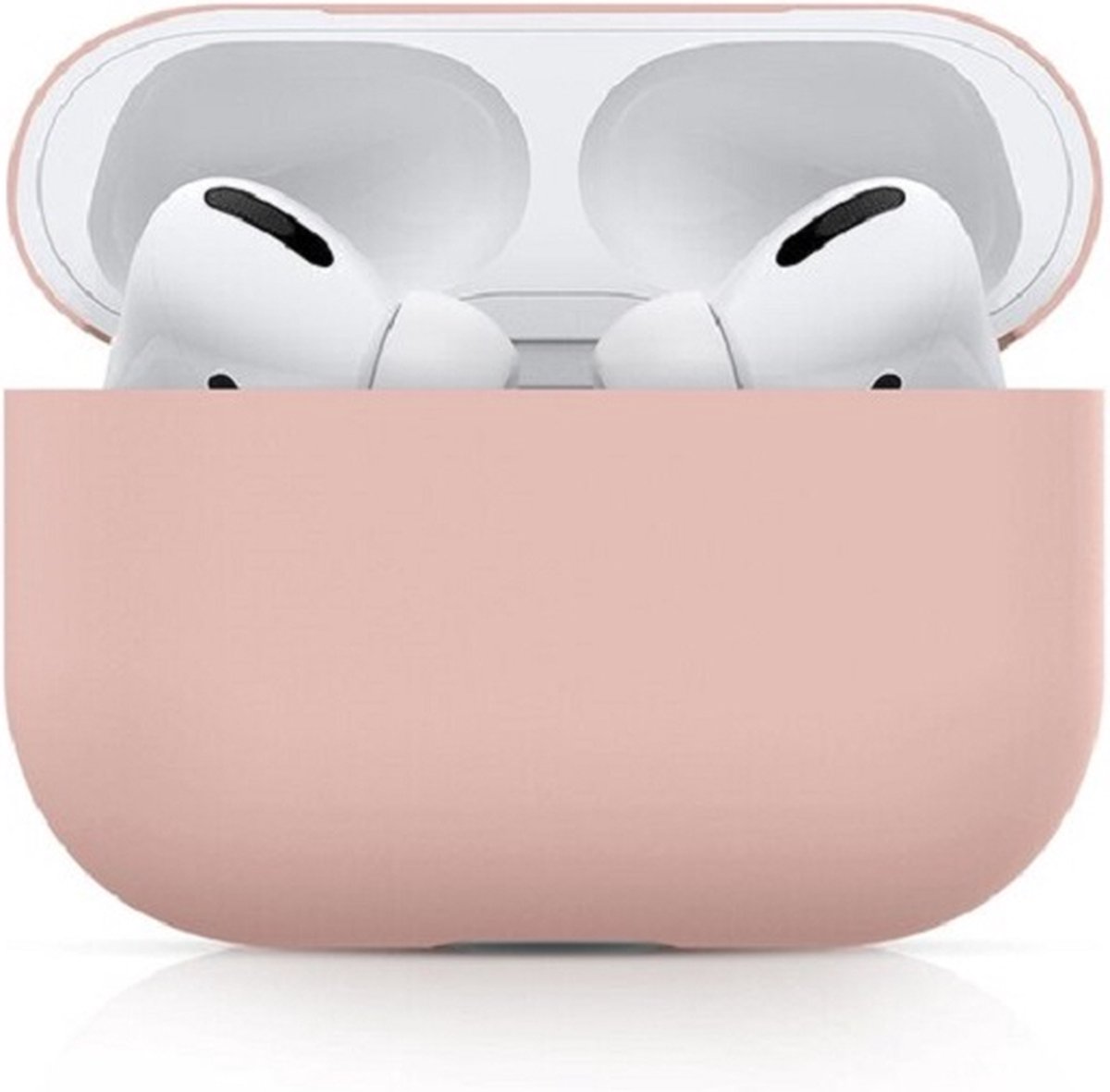 Jumada's hoesje geschikt voor Apple AirPods Pro - Soft Case - Cover - Onepiece - Siliconen - Lichtroze