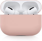 Jumada's hoesje geschikt voor Apple AirPods Pro - Soft Case - Cover - Onepiece - Siliconen - Lichtroze