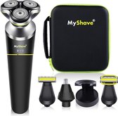 Myshave™ - Multi Groomer - Baardtrimmer - Bodygroomer Mannen - Scheerapparaat - Neustrimmer - Quickcharge - USB Oplaadbaar - 5 in 1 Trimmer - Met Luxe Opbergcase