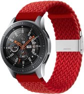 Smartwatch bandje - Geschikt voor Samsung Galaxy Watch 3 41mm, Active 2, 20mm horlogebandje - Nylon stof - Fungus - Loop - Rood