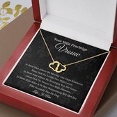Gouden Ketting Dames - Voor Vrouw - 14 karaat Goud Ketting - Halsketting Dames - 18 Diamanten - Persoonlijk Cadeau