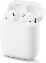 Hoes voor Apple AirPods Hoesje Siliconen Case Cover - Wit