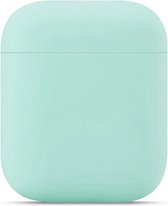 Hoes voor Apple AirPods Hoesje Siliconen Case Cover - Mint Groen