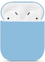 Hoes voor Apple AirPods Hoesje Siliconen Case Cover - Licht Blauw