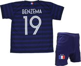 Karim Benzema - Frankrijk Thuis Tenue - Voetbalshirt + Broek Set - 2021-2022 EK/WK voetbaltenue - Maat XL