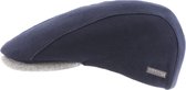 Herman Headwear Range Sweat katoenen flatcap kleur marine blauw maat 58 cm