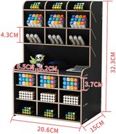 Houten bureaukastje 20,6 * 15 * 32,3 cm zwart