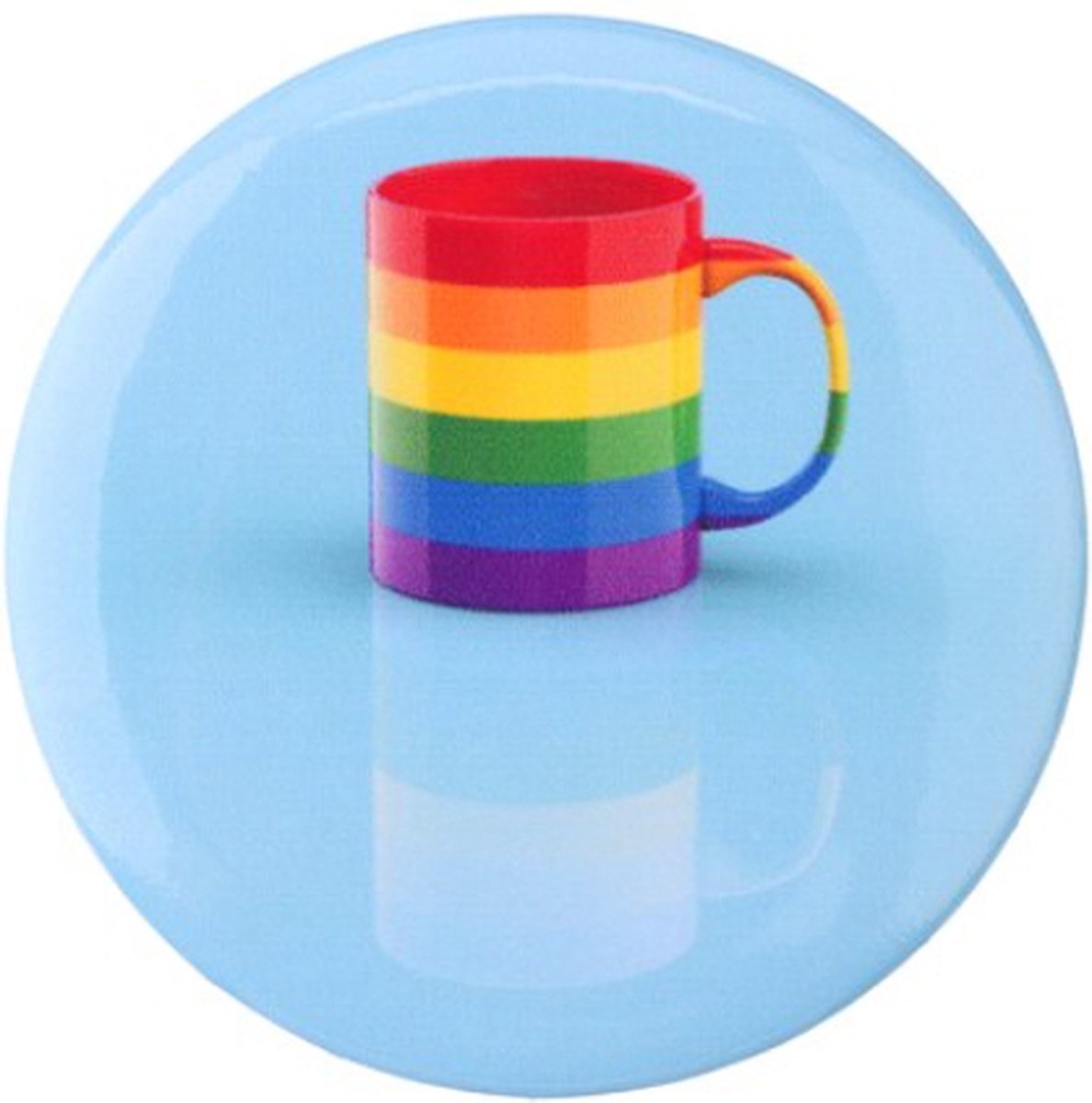 GoedeDoelen.Shop | Button The Rainbow Cup (c.a. 45 mm) | Button | Pride | Rainbow | LGBTQ | Statement Button | Cadeautje