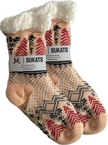 Sukats® Huissokken - Homesocks - Maat 36-41 - Anti-Slip - Fluffy - Dames Huissokken - Variant 1019