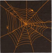 servetten spinnenweb zwart goud 20 stuks 16.5 cm x 16.5 cm