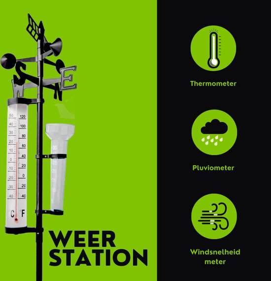 ritme Neerwaarts archief MondiDeal - MondiHome - Weerstation - Regenmeter - Thermometer - Anemometer  | bol.com