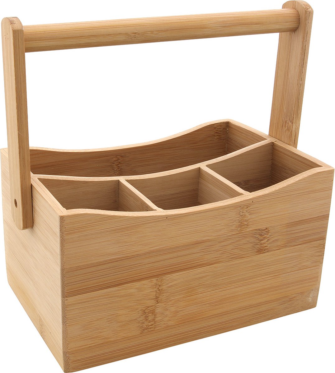 Svenska Living - Bestekhouder - Bamboe - 23x14x23.5cm - met Handvat