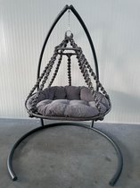 Hangstoel voor binnen en buiten. Zwart- comfortabel- robuust - 2 zits