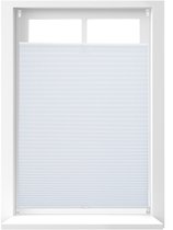 store plissé relaxdays - store plissé blanc - sans perçage - pliable - frais. tailles 80x130cm