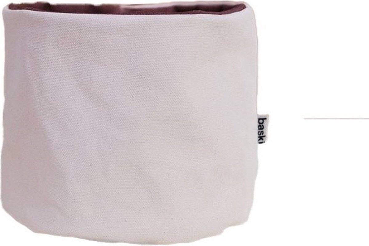 Floz katoenen bloempot - gerecyclede materialen - eco plantenpot - 22 cm - creme