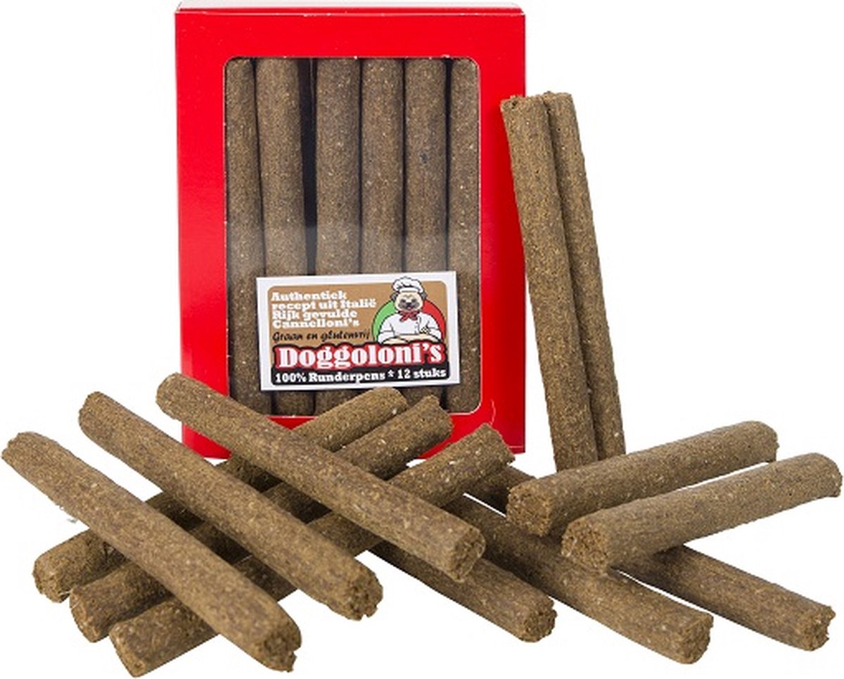 Doggoloni's -100% Runderpens-3 x 12 stuks-hondensnacks-Animal King