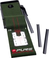 Pure2Improve – Golf Putting Mat – 275x30 cm – inclusief putting spiegel - golf mat - golf accessoires – golf – golf trainingsmateriaal