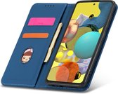 Samsung Galaxy A52 PU Leren Bookcase | Lederen Wallet Case | Telefoonhoesje | Pasjeshouder | Blauw