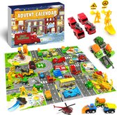 Happyment® Adventskalender kinderen 2021 - Inclusief speelmat - Auto liefhebber - 24 stuks - Black friday - Sinterklaas - Kerstcadeau