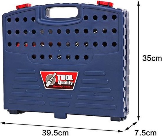 Ariko XL Werkbank voor kinderen – speelgoed – met werkende boormachine - in handige meeneem koffer - met accessoires - 67 delig - 70cm hoog - Inclusief 2 x AA batterijen - Ariko