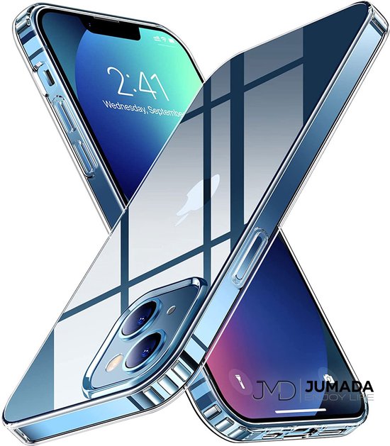 Jumada's Apple Case - Coque - iPhone 13 Mini - Coque arrière - Siliconen - Transparent