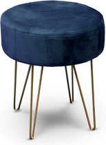 Unique Living | Kruk met metalen voet D35x40cm dark blue