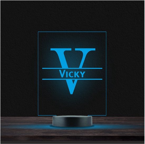 Led Lamp Met Naam - RGB 7 Kleuren - Vicky
