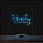 Lampe Led Avec Gravure - RVB 7 Couleurs - Famille