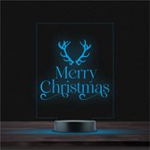 Led Lamp Met Gravering - RGB 7 Kleuren - Merry Christmas