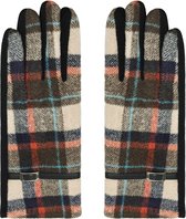Handschoenen - Gloves - Ruit - Wit/Bruin
