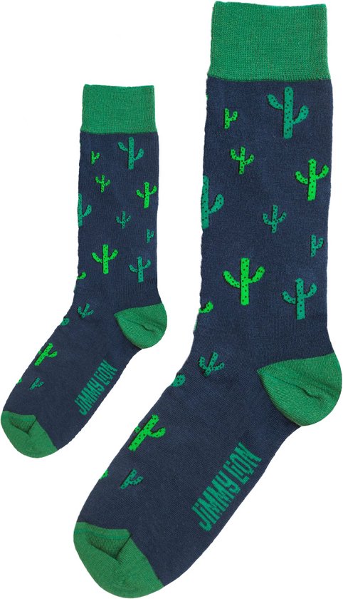 Zo Vader Zo Zoon/Dochter sokken Cactus | Maat: Vader 41 - 46 | Kind 1 - 3 jaar