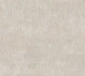 AS Creation Titanium 3 - Papier peint texturé - Bande métallique interrompue - beige argent - 1005 x 53 cm