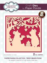 Paper panda Stans - Teddyberen picknick - 11.4x11.4cm - 2 stuks