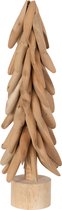 J-Line Boom Op Voet Takken Hout Naturel Small Set van 2 stuks