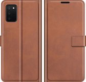 Samsung Galaxy A03s Hoesje - Mobigear - Wallet Serie - Kunstlederen Bookcase - Bruin - Hoesje Geschikt Voor Samsung Galaxy A03s