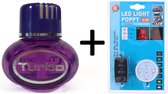 Turbo Lavendel luchtverfrisser inclusief ledverlichting met dimmer in 7 kleuren met aanstekerplug