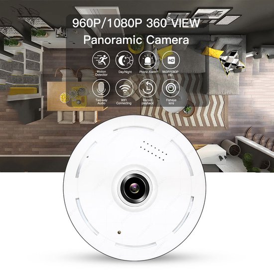Panoramic Wifi IP Camera FishEye V380 Smart WiFi IP 360 Degree Camera Video Surveillance Security Wifi Camera