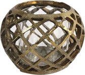 Non-branded Theelichthouder Harriet 17 X 13 Cm Polysteen Goud