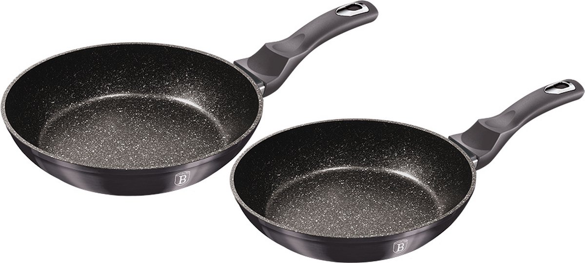 Berlinger Haus Koekenpannen Carbon Pro Aluminium Zwart 2-delig